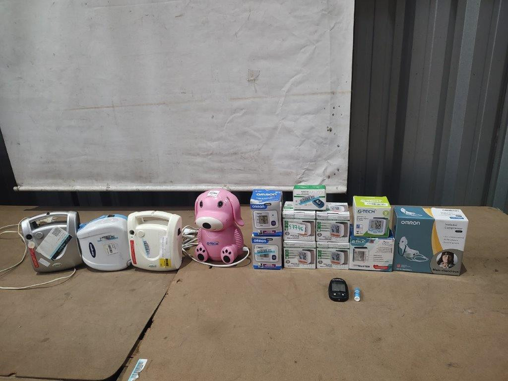 15 Itens Sendo: 08 Aparelhos de Pressão + 01 Kit de Glicose + 05 Nebulizadores + 01 Oxímetro