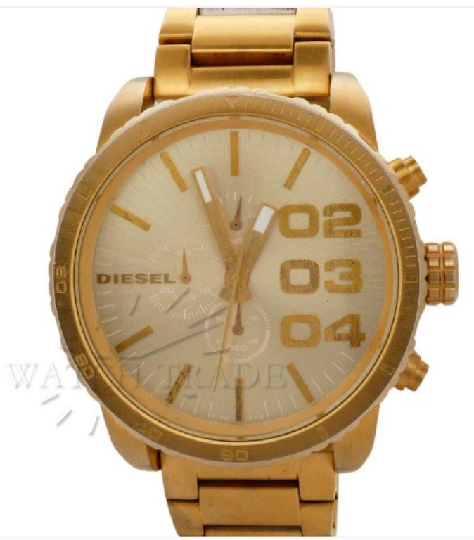 Relógio Diesel Double Down 51 DZ4268 – Dourado, 50 mm