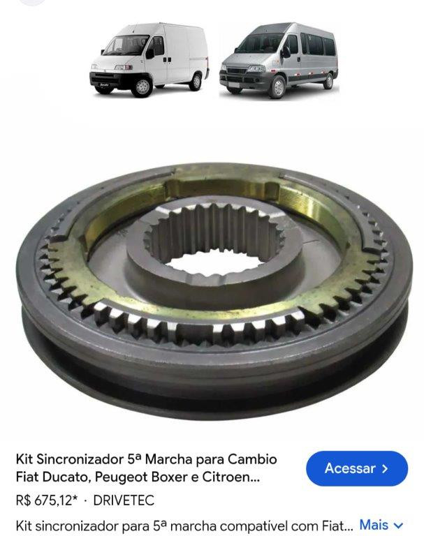 Kit Sincronizador 5ª/Ré Drivetec 72075 – Ducato / Boxer / Jumper