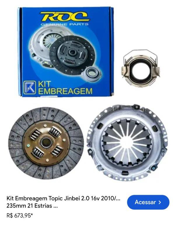 Kit de Embreagem ROC 29807 – Jinbei Topic
