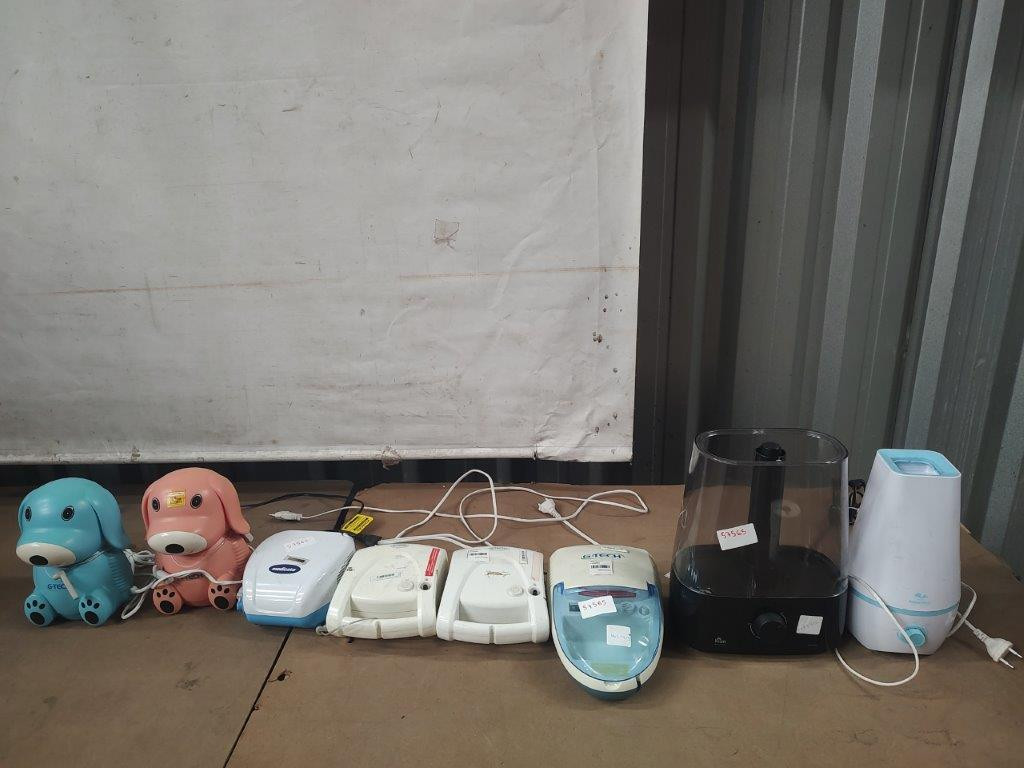 08 Itens Sendo: 06 Nebulizadores + 02 Umidificadores