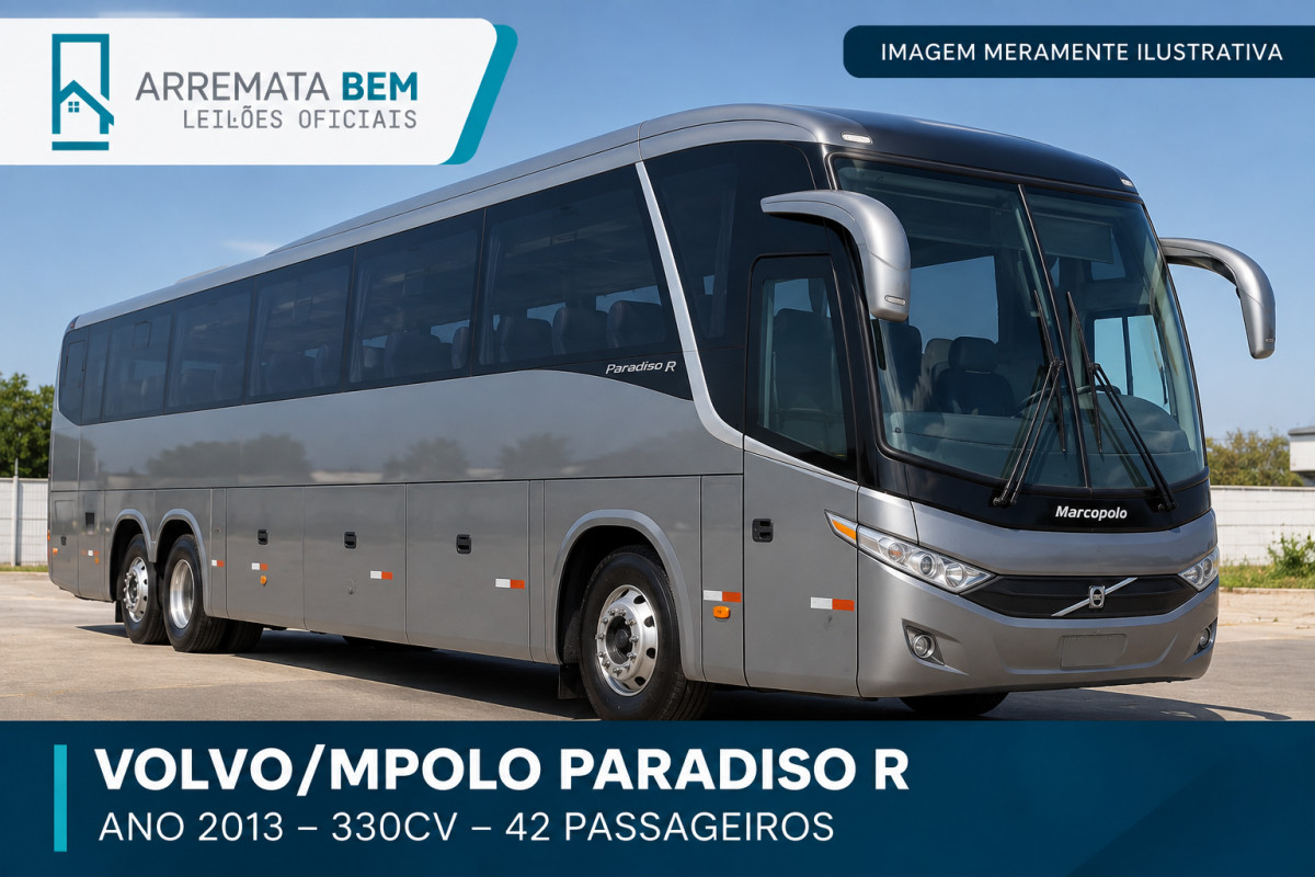 Ônibus Volvo/Mpolo Paradiso R – Ano 2013 – 330cv – 42 Passageiros