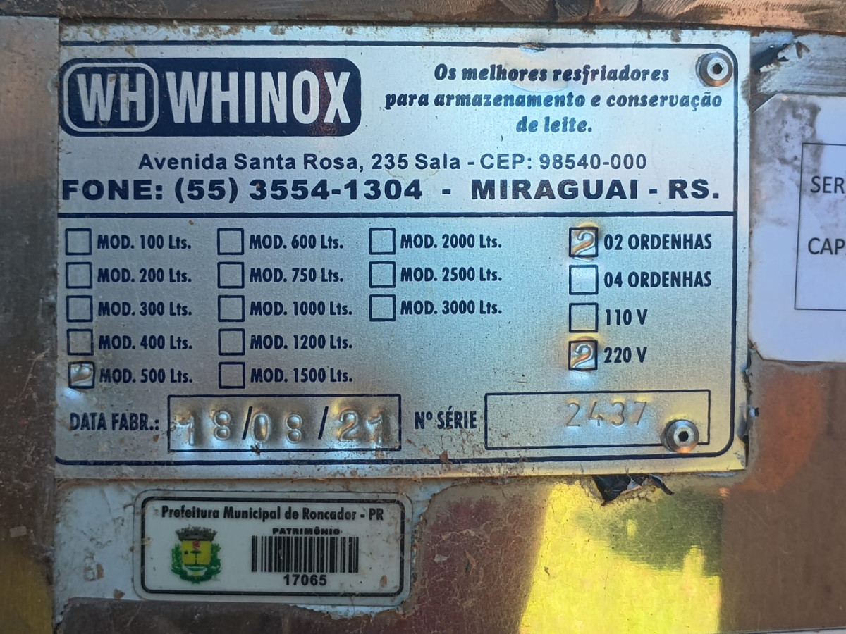 2 Refrigerador de Leite