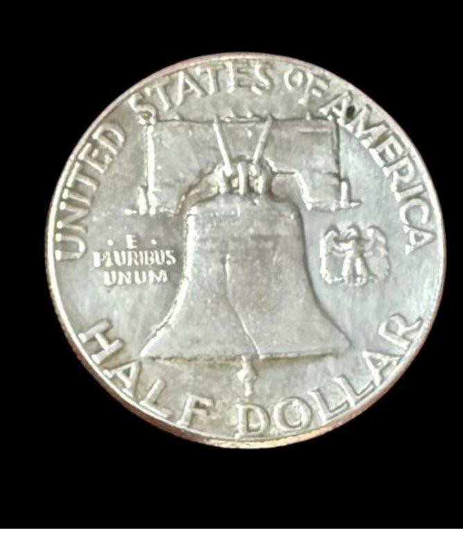Half Dollar de Prata Benjamin Franklin – 1962 — foto 1