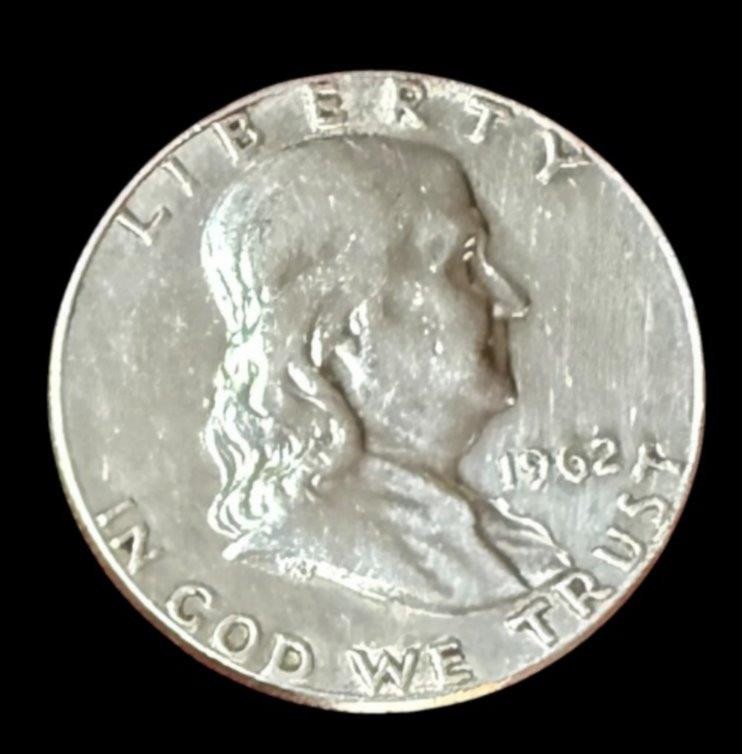 Half Dollar de Prata Benjamin Franklin – 1962 — foto 2