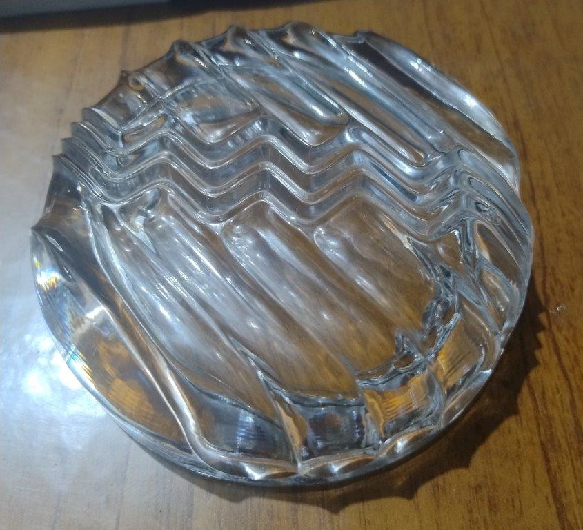 Cinzeiro Vintage em Vidro Prensado – Design Escandinavo — foto 2