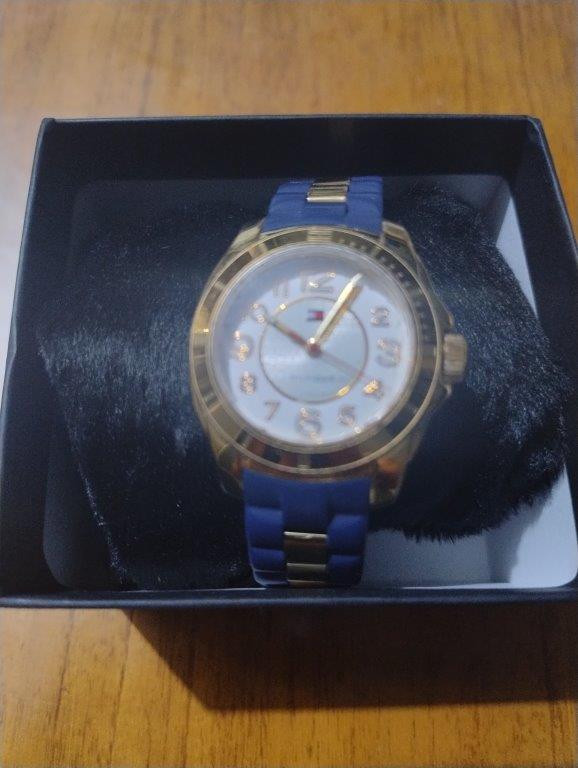 Relógio Tommy Hilfiger K2 Azul e Dourado — foto 1
