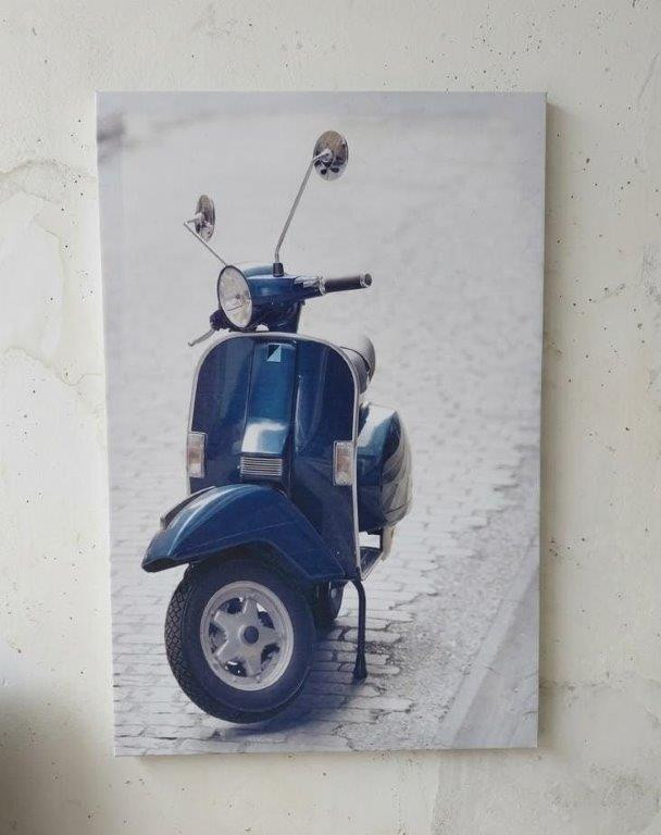 Quadro Decorativo de Motoneta Retrô Europeia — foto 1