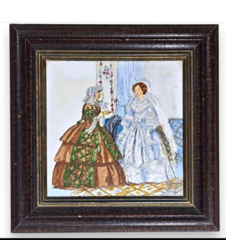 Odiléa Cotecchia – Placa com Cena de Época, 1984 — foto 1