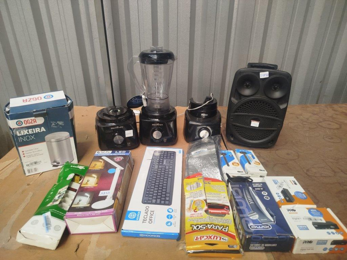 14 ITENS DIVERSOS, SENDO ANTENAS, CORTADOR DE CABELO, CONVERSORES, FILTRO DE LINHA, MOTORES DE MULTIPROCESSADOR E ETC — foto 1