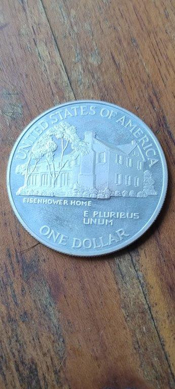 Moeda de Prata US$ 1 Eisenhower 1990-P – Soberba — foto 1
