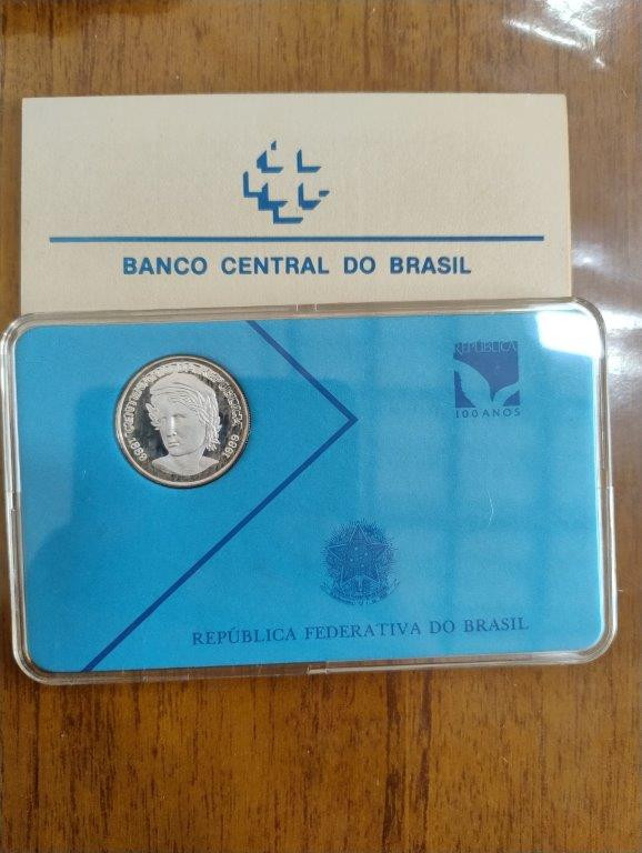 Moeda de Prata 200 Cruzados Novos 1989 – Kit Oficial Completo — foto 2
