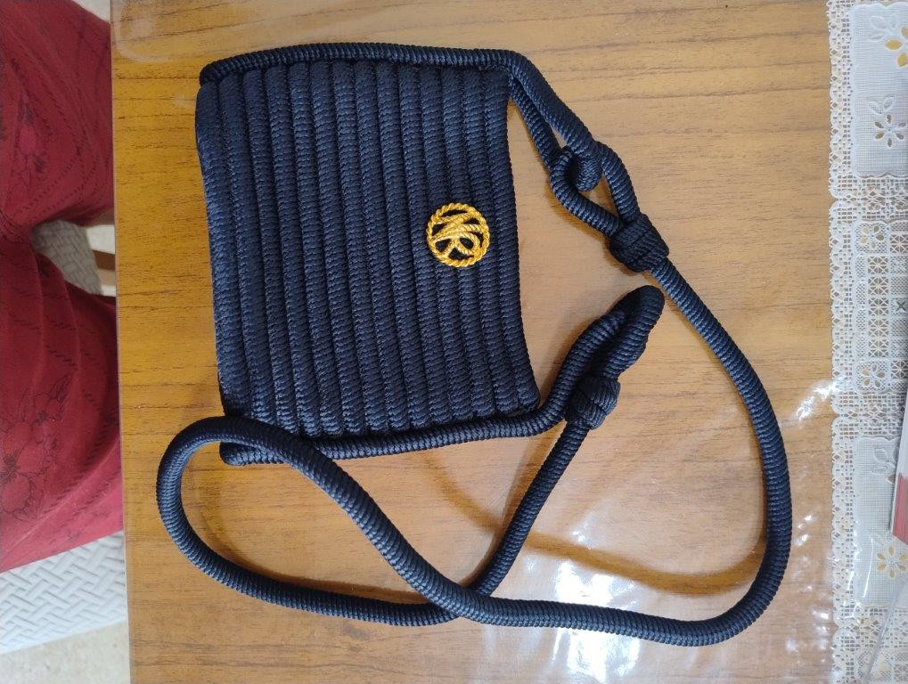 Bolsa Nina Ricci Vintage Anos 1980 em Passamanaria – Preta — foto 2