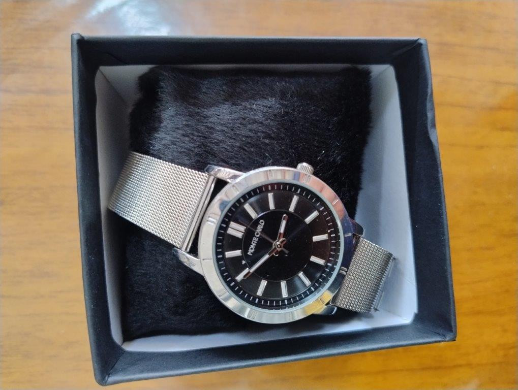 Relógio Monte Carlo MCM04 Silver & Black – Pulseira Mesh — foto 1