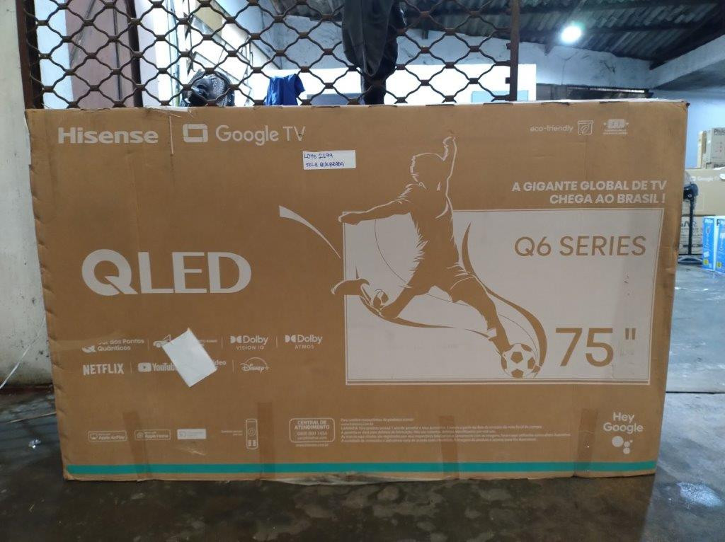 01 Smart Tv 75" - Podendo Conter Tela Trincada