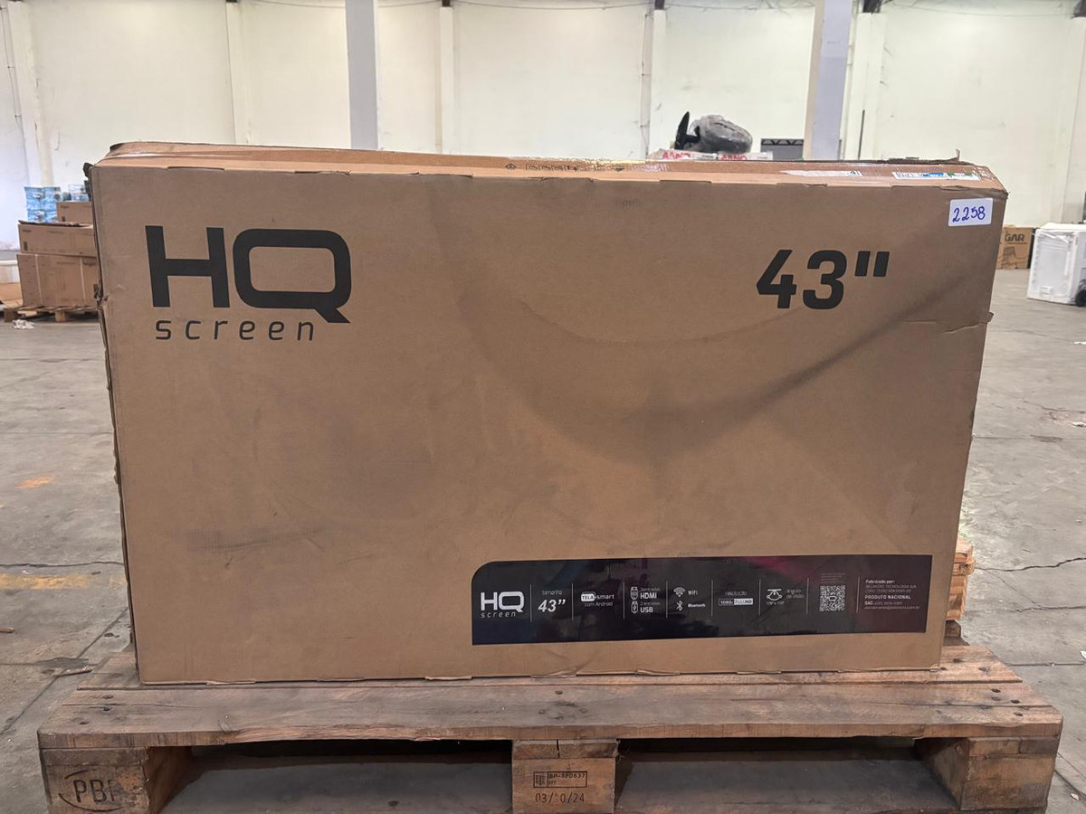 01 Smart Tv 43" - Podendo Conter Tela Trincada