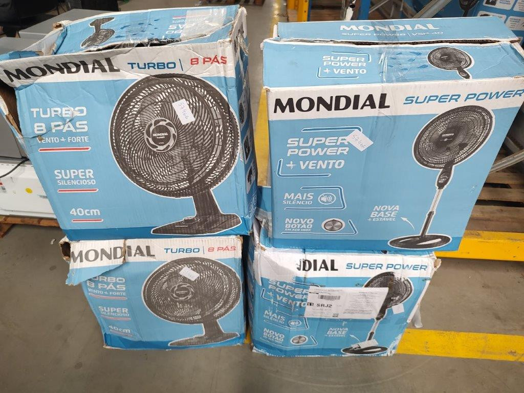 04 Ventiladores Sendo: 02 de Coluna + 02 de Mesa