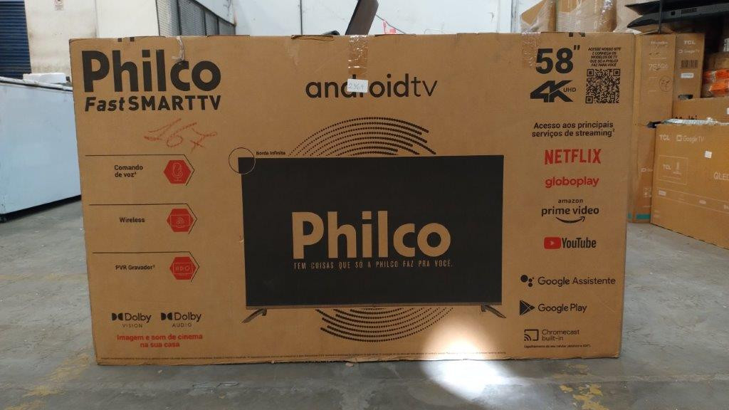 01 Smart Tv 58 Philco - Podendo Conter Tela Trincada