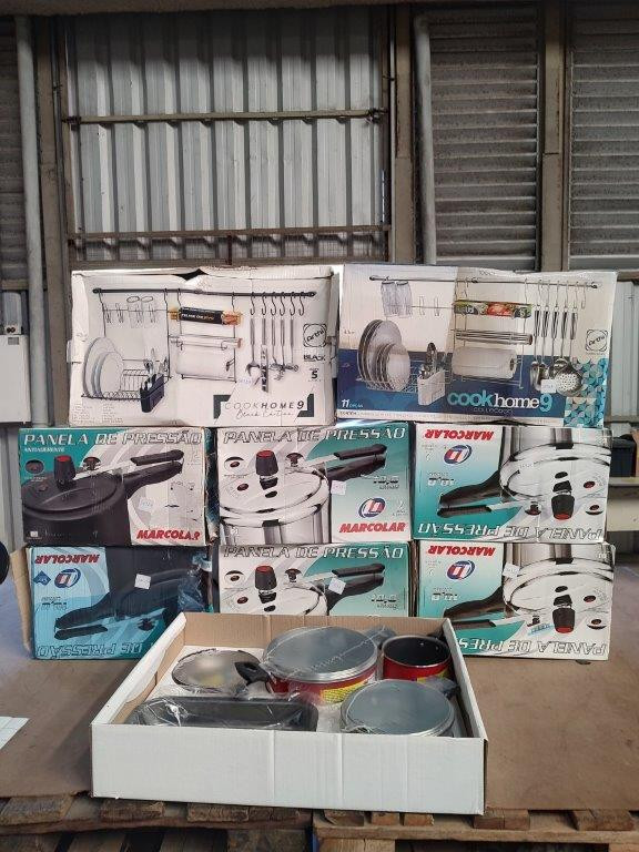 09 Itens Sendo: 06 Panelas de Pressão + 02 Kits Cook Home + 01 Conjunto de Panelas