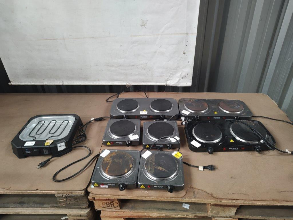 08 Itens Sendo: 07 Fogões Elétricos + 01 Churrasqueira Elétrica