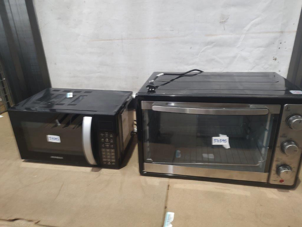 02 Itens Sendo: 01 Micro-Ondas + 01 Forno Elétrico