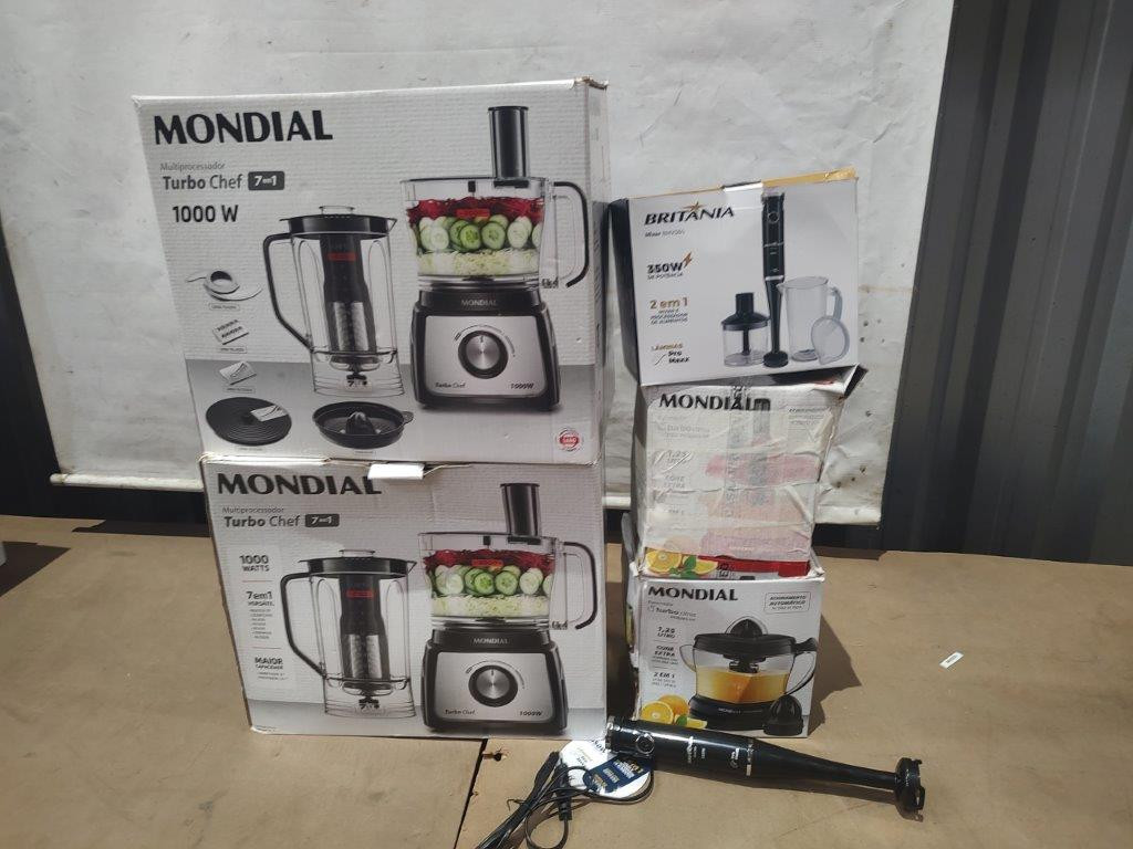 06 Itens Sendo: 02 Multiprocessadores + 02 Mixers + 02 Espremedores