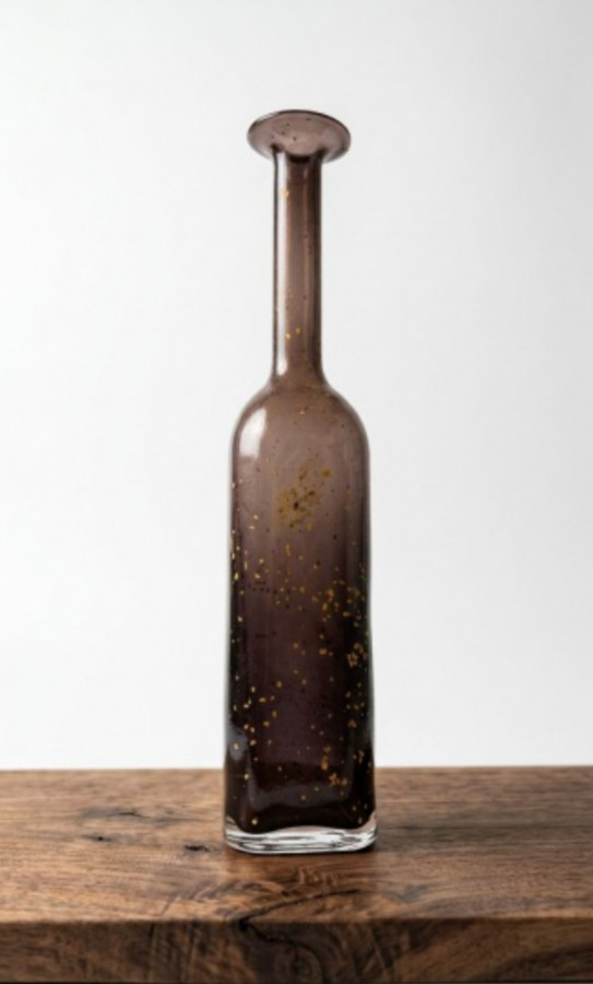 Garrafa Decorativa de Vidro Fumê – 45 cm