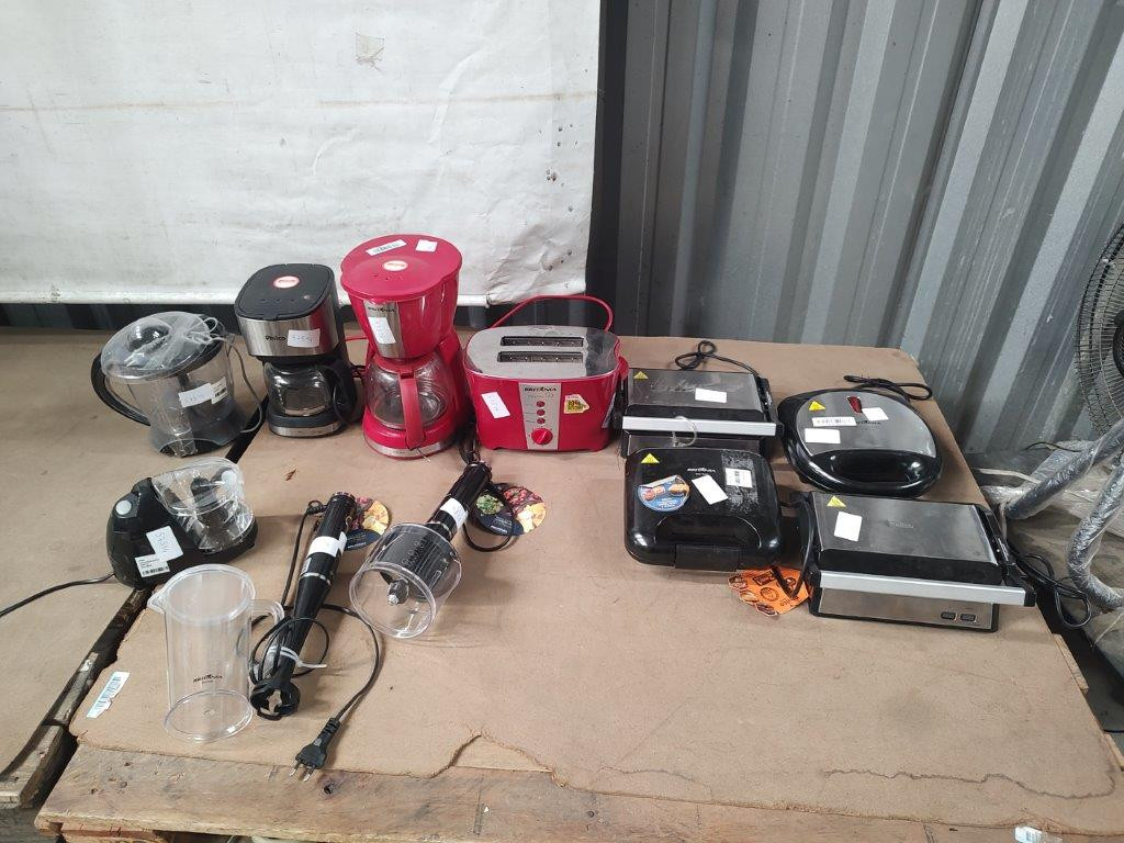 11 Itens Sendo: 02 Cafeteiras + 01 Espremedor + 04 Grills/Sanduicheiras + 02 Mixers + 01 Miniprocessador + 01 Torradeira