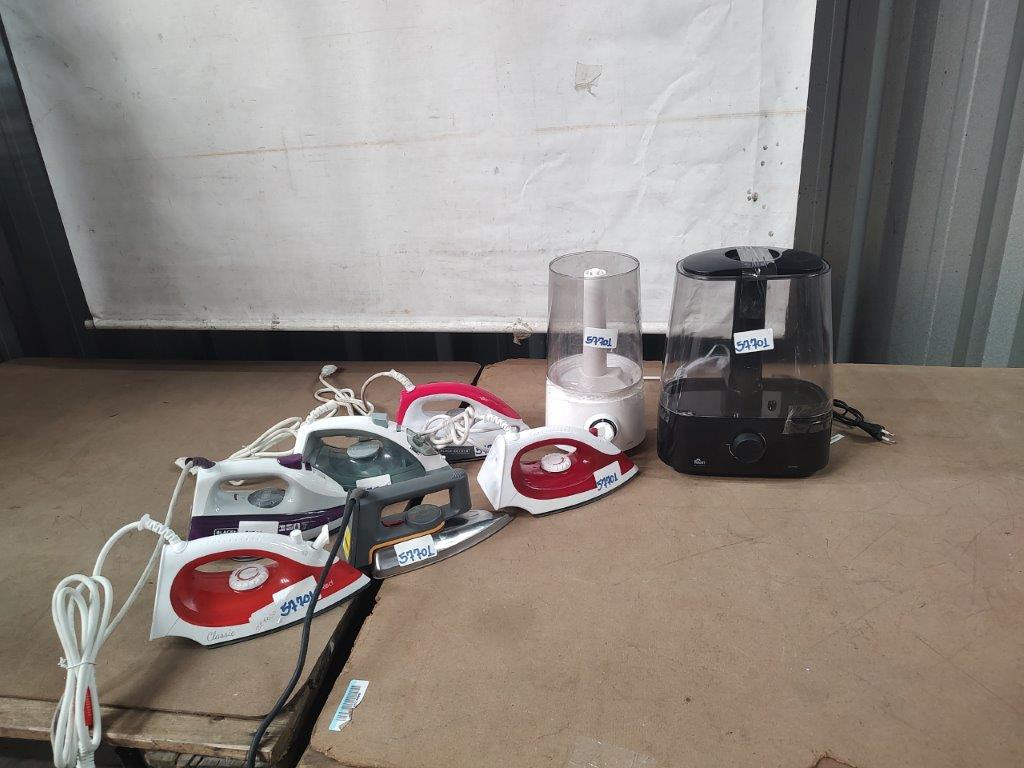 08 Itens Sendo: 02 Umidificadores + 06 Ferros de Passar