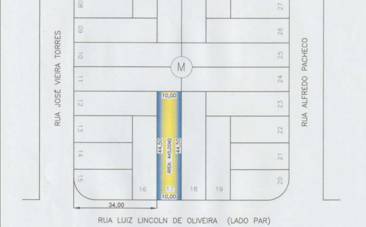 Terreno Urbano - Rua Lincoln Oliveira, 984 - Jardim São Judas Tadeu - Guararapes/SP — foto 1