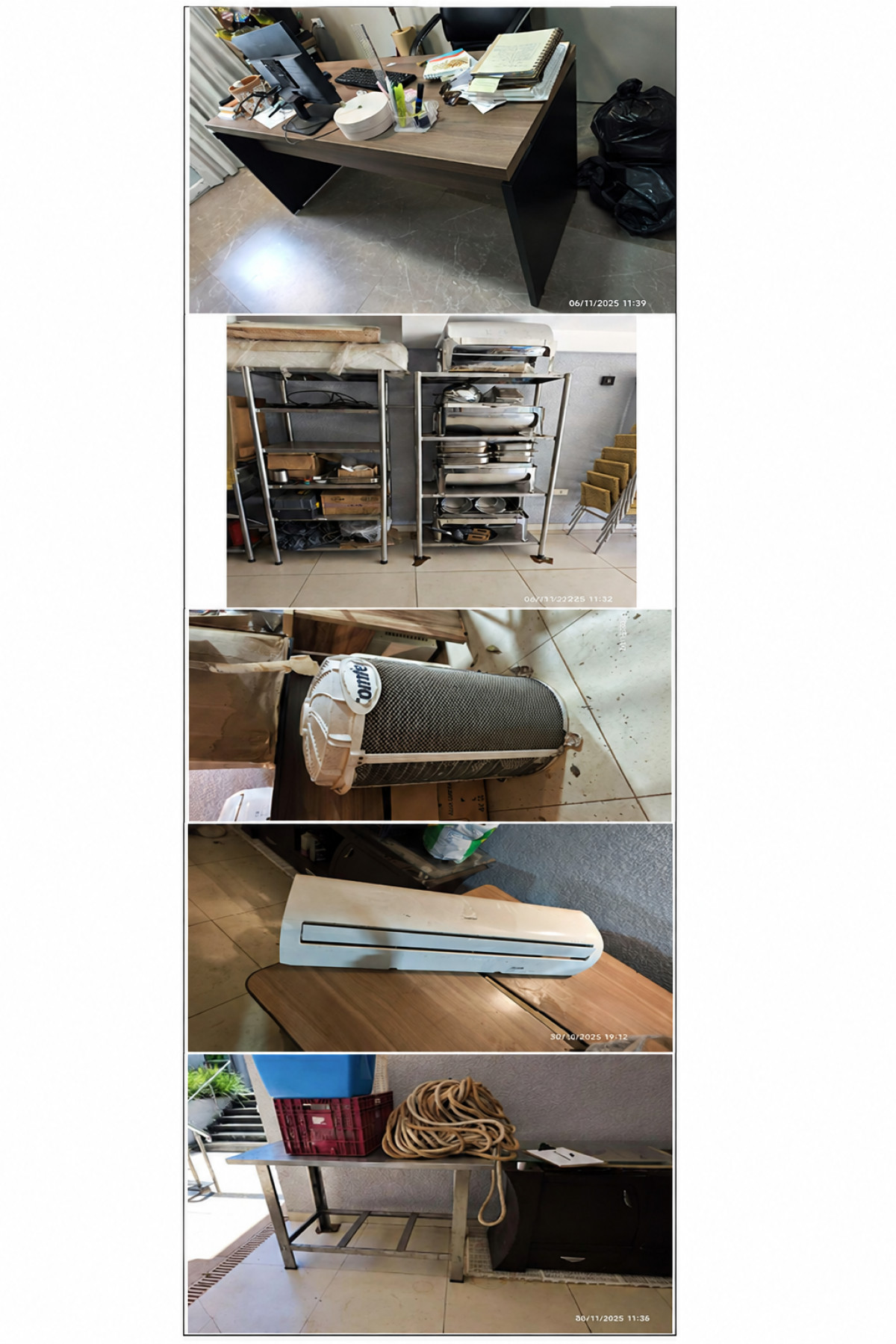 Estantes - Mesa em Inox - Mesa de escritório - Ar-Condicionado