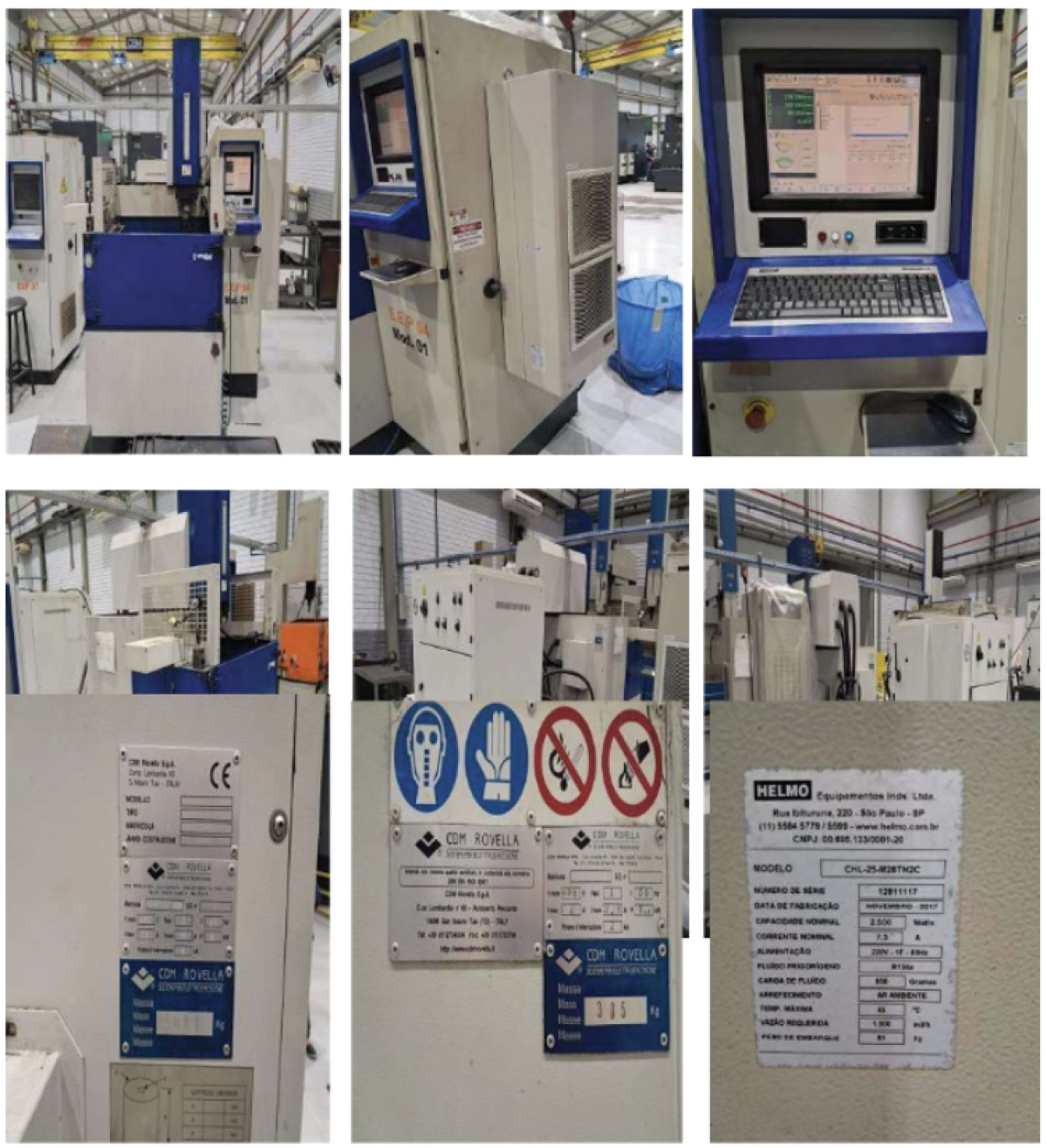Eletroerosão Rovella – CNC – EEP04 (Modelo: BF 64; Tipo: Spazio; Matrícula: 7BF64HSSP1989; Fabricação: 2007; Fabricante: CDM Rovella S.p.A.…