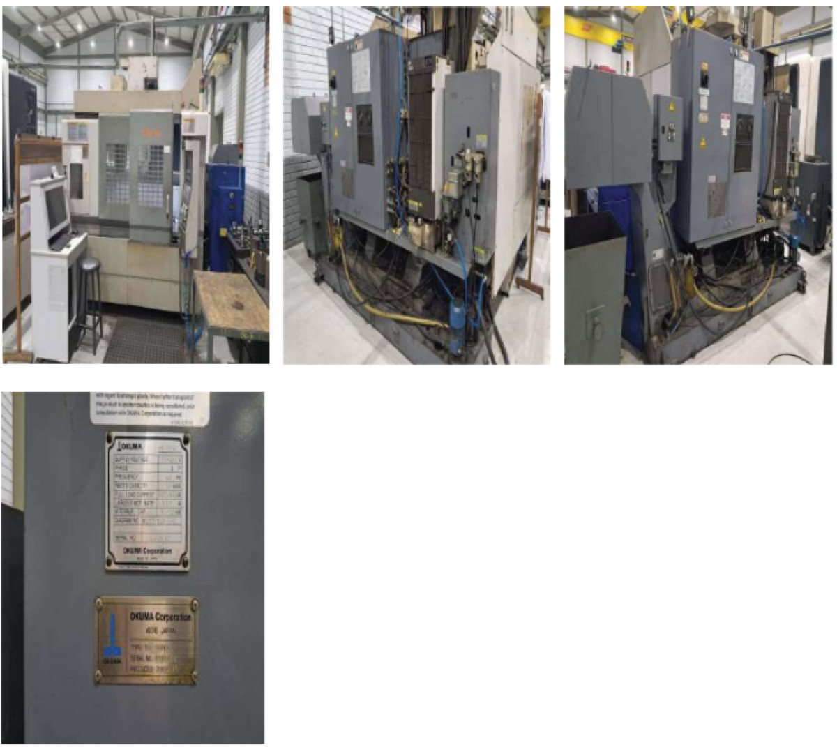 Fresa CNC Okuma – MB56VB – CNC03 (Tipo: MB – 56VB; Número de série: 110572; Fabricação: 2004.07; Fabricante: Okuma Corporation). Refrigeraç…